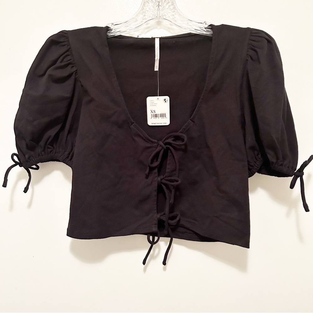 Free People Black Crop Top - Picture 5 of 6